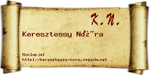 Keresztessy Nóra névjegykártya